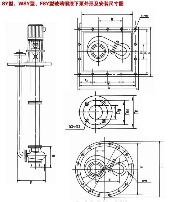 FSY型、WSY型立式玻璃鋼液下泵